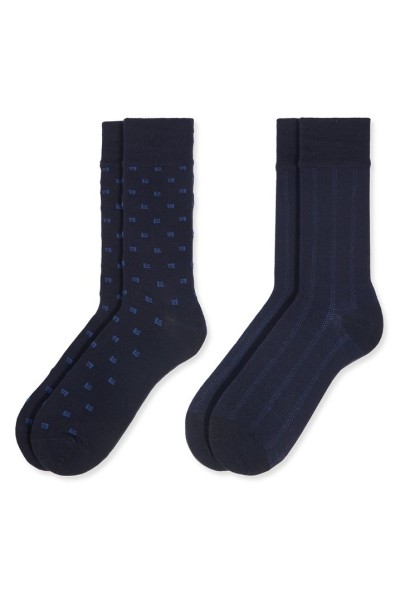 0214010 SOXLAND PACK-2 CALCETIN HOMBRE RAYAS GEOMETRICOS