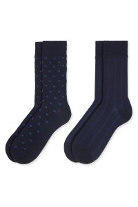 0214010 SOXLAND PACK-2 CALCETIN HOMBRE RAYAS GEOMETRICOS