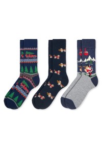 0314262 SOXLAND CAJA METAL MUSICAL NAVIDAD 3 PARES CALCETIN HOMBRE