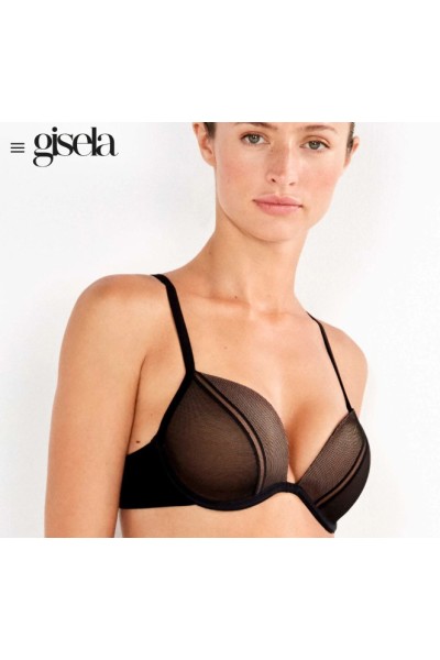 1 10076T B GISELA SUJETADOR DOBLE PUSH UP ESCOTADO