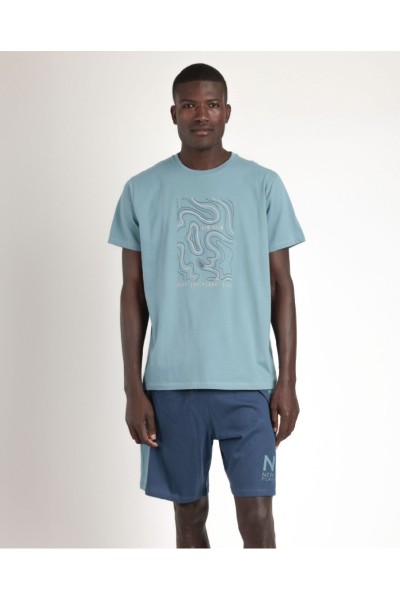 63168 NEW PLAN by ADMAS PIJAMA HOMBRE PLANET BLUE