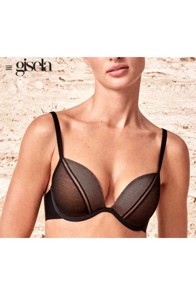 1 10076T B GISELA SUJETADOR DOBLE PUSH UP ESCOTADO