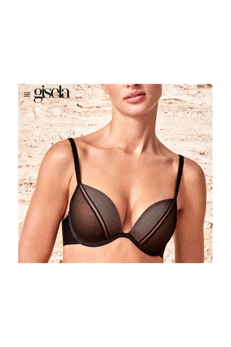 1 10076T B GISELA SUJETADOR DOBLE PUSH UP ESCOTADO