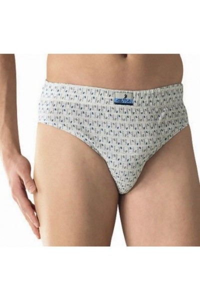 2410 ASMAN PACK-3 SLIP HOMBRE ALGODON ESTAMPADO