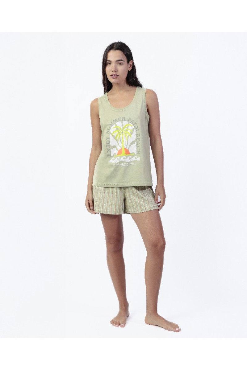 64065 ADMAS PIJAMA MUJER ENJOY SUMMER PALM BEACH