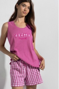 64583 ADMAS PIJAMA MUJER VICHY MOOD