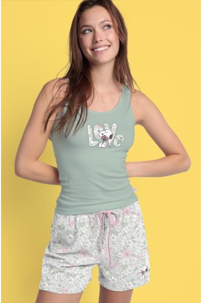 64428 SNOOPY PIJAMA MUJER LOVE