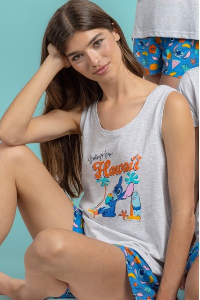64299 LILO STITCH PIJAMA MUJER HAWAI