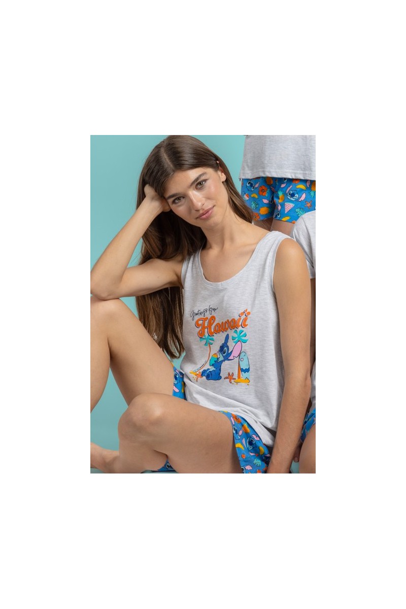 64299 LILO STITCH PIJAMA MUJER HAWAI