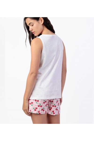 64281 MINNIE PIJAMA MUJER CHERRY