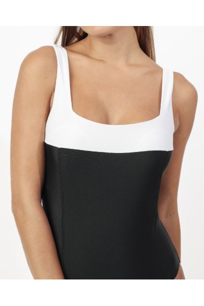 11523 ADMAS BAÑADOR BICOLOR CURVY ESCOTE CUADRADO