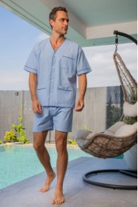 265639 MUSLHER PIJAMA CORTO POPELIN RAYAS