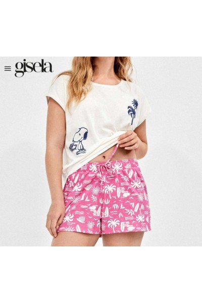 2 20407S GISELA PIJAMA MUJER SNOOPY