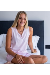 PV26421 PRIVATA PIJAMA MUJER CORAZON LUNARES