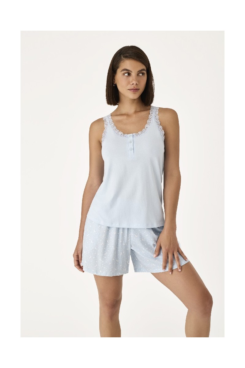 N21332 PROMISE PIJAMA MUJER ENCAJE ESCOTE