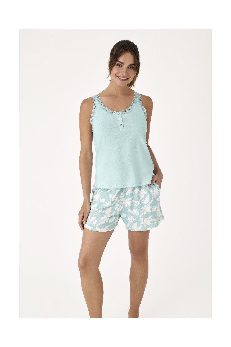 N21492 PROMISE PIJAMA MUJER ENCAJE ESCOTE