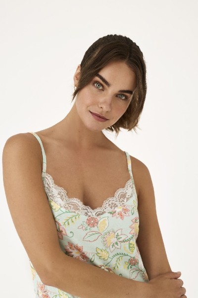 N21251 PROMISE CAMISON MUJER FLORAL ENCAJE
