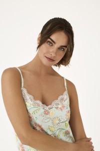 N21251 PROMISE CAMISON MUJER FLORAL ENCAJE