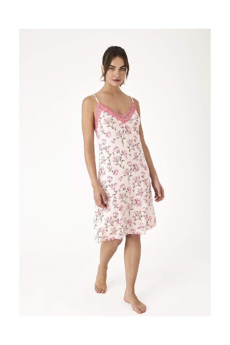 N21431 PROMISE CAMISON MUJER FLORAL ENCAJE