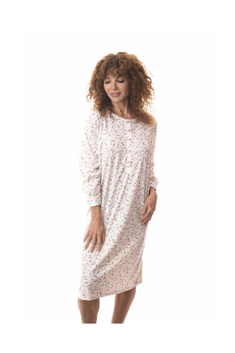 262037 FINDEL M-2XL CAMISON MUJER MANGA LARGA ESTAMPADO