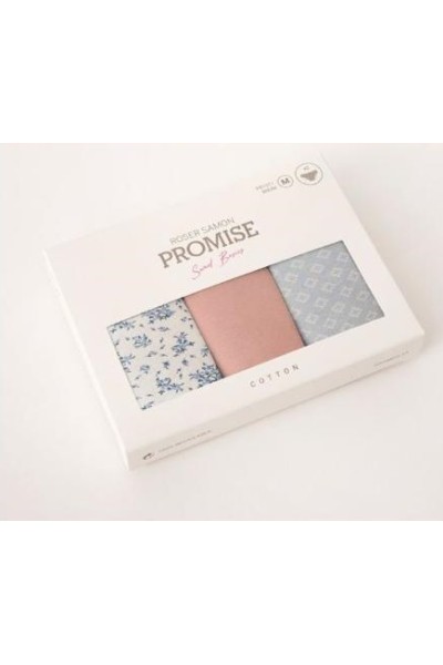 PB1012 PROMISE PACK-3 BRAGA MIDI ALGODON ESTAMPADO "PC1012"