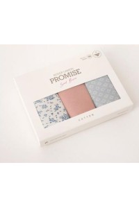 PB1012 PROMISE PACK-3 BRAGA MIDI ALGODON ESTAMPADO "PC1012"