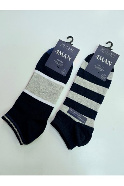 0212501 SOXLAND PACK-2 CALCETIN INVISIBLE HOMBRE RAYAS