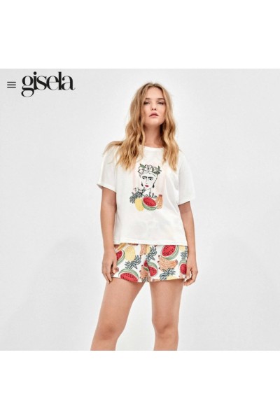 2 20414S GISELA PIJAMA MUJER FRIDA KAHLO