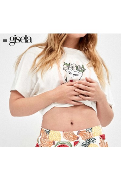 2 20414S GISELA PIJAMA MUJER FRIDA KAHLO