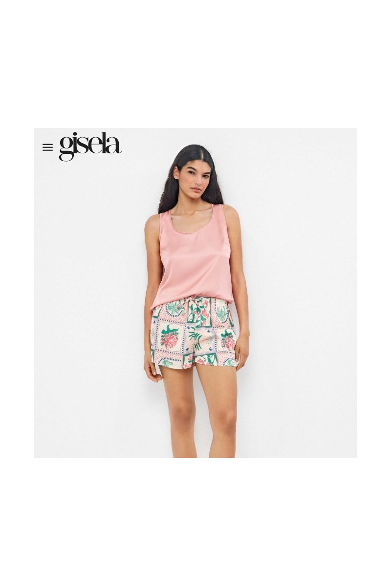2 20390T+2 20391B GISELA PIJAMA MUJER SATEN TROPICAL