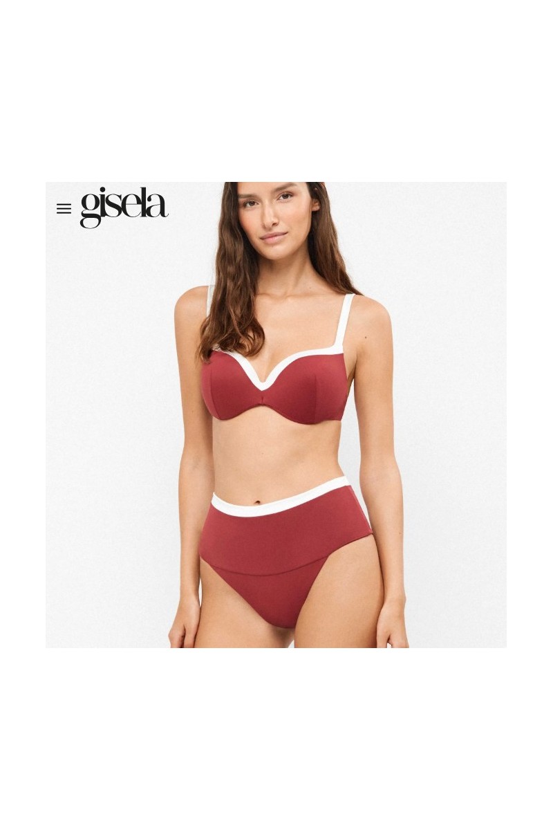 2 30361T B GISELA BIKINI BICOLOR AROS INTEGRADOS