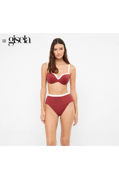 2 30361T B GISELA BIKINI BICOLOR AROS INTEGRADOS
