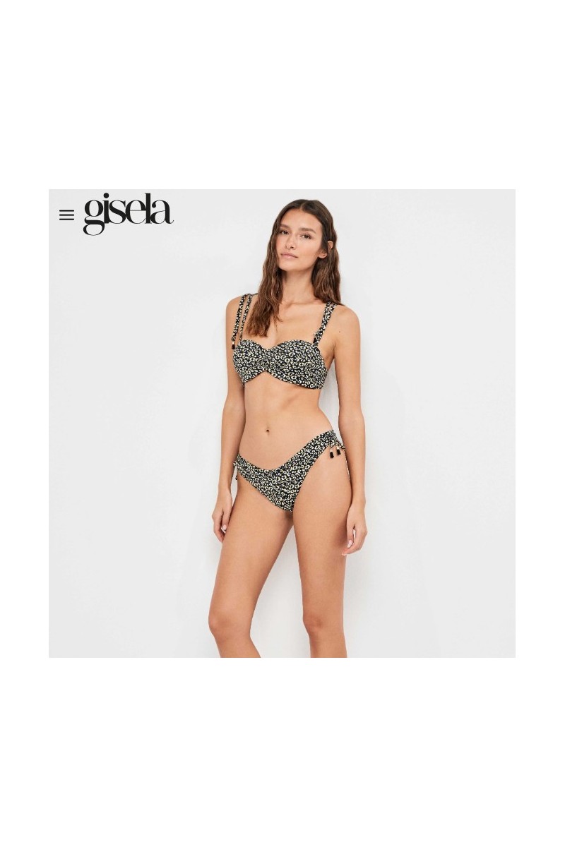 2 30310T B GISELA BIKINI BANDEAU ANIMAL PRINT