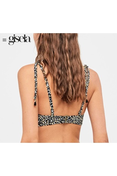 2 30310T B GISELA BIKINI BANDEAU ANIMAL PRINT