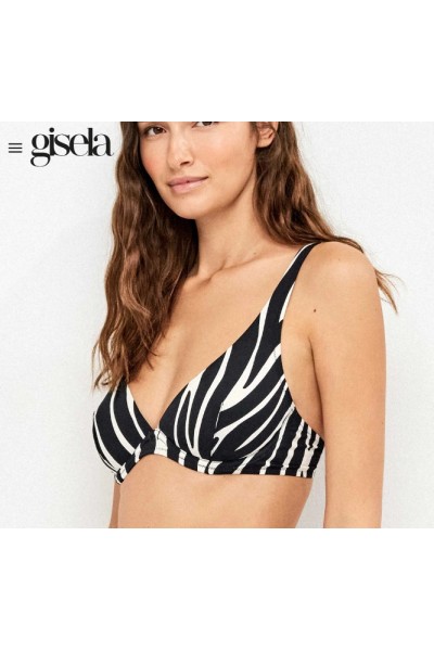 2 30276T C GISELA BIKINI AROS SIN RELLENO CEBRA