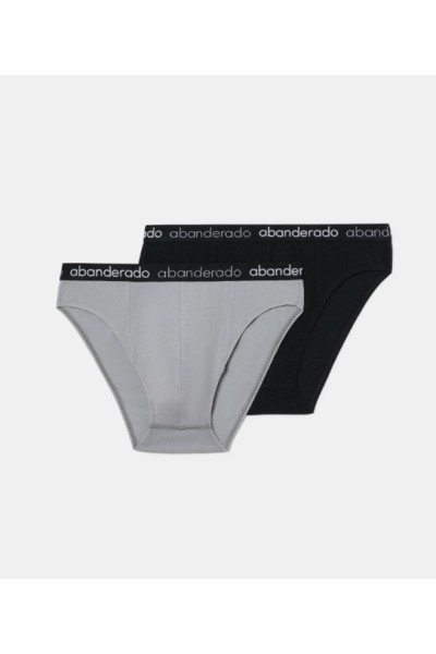 AA595 ABANDERADO PACK-2 SLIP HOMBRE ALGODON ELASTICO