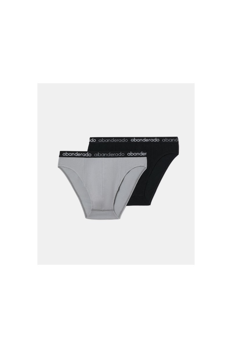 AA595 ABANDERADO PACK-2 SLIP HOMBRE ALGODON ELASTICO