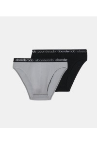 AA595 ABANDERADO PACK-2 SLIP HOMBRE ALGODON ELASTICO