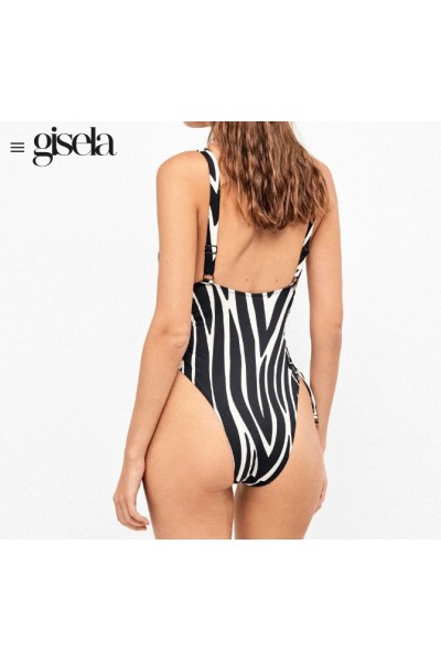 2 30282U GISELA BAÑADOR CEBRA ESCOTADO