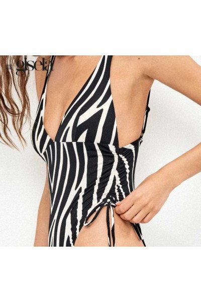 2 30282U GISELA BAÑADOR CEBRA ESCOTADO