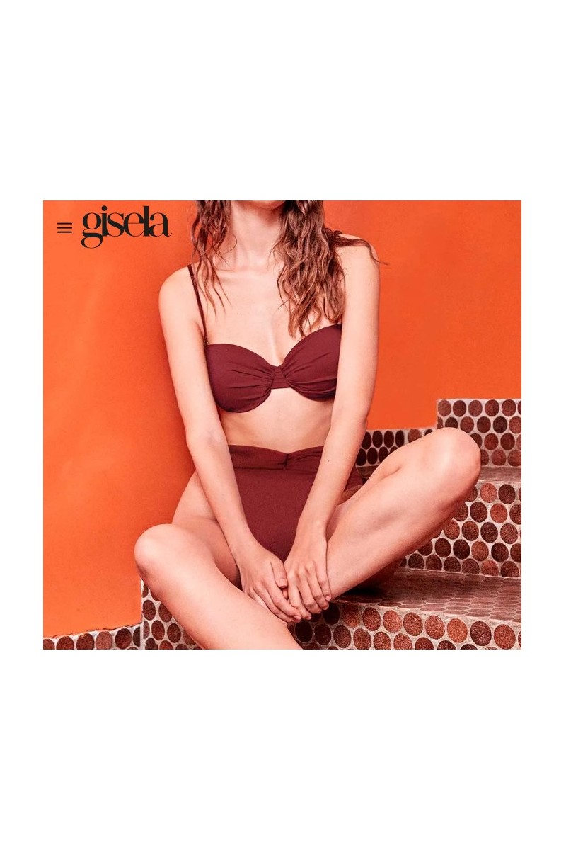 2 30412T B GISELA BIKINI BANDEAU DRAPEADO