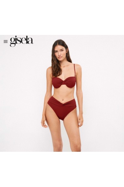 2 30412T B GISELA BIKINI BANDEAU DRAPEADO