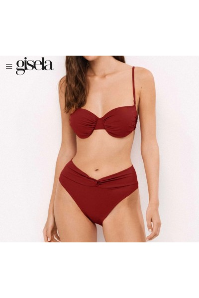 2 30412T B GISELA BIKINI BANDEAU DRAPEADO