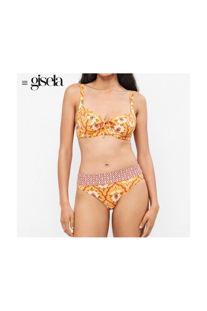 2 30393T C GISELA BIKINI DRAPEADO ESTAMPADO