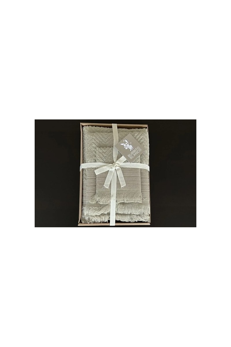 TOX214 BURRITO BLANCO JUEGO TOALLA 3 PZAS