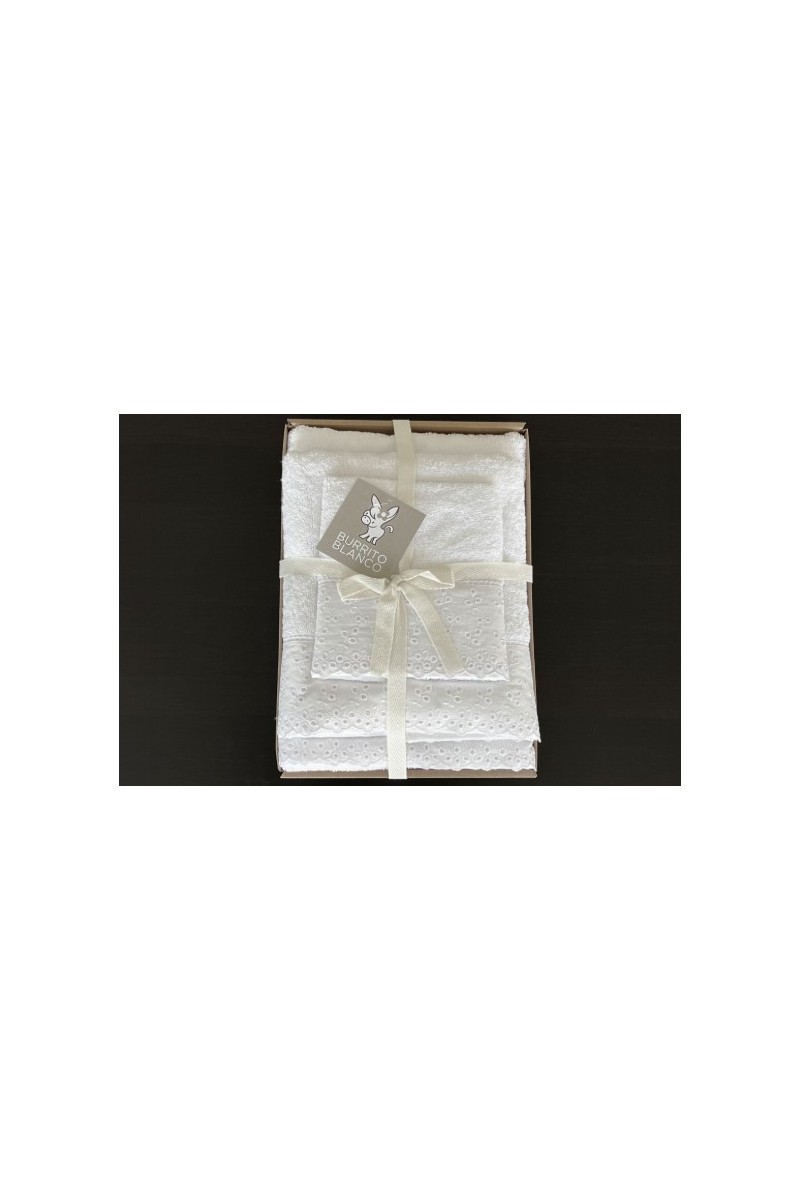 TOX215 BURRITO BLANCO JUEGO TOALLA 3 PZAS