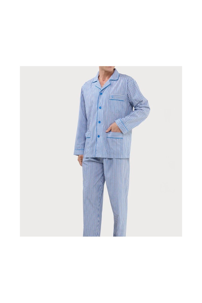 1404-39 NOCTURNO 03-07 PIJAMA POPELIN RAYAS