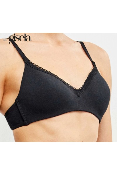 1 10080T B GISELA SUJETADOR PUSH UP ALGODON SIN AROS