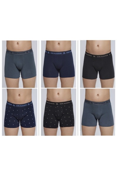 PBN28 DON ALGODON PACK-2 BOXER NIÑO FANTASIA GOMA VISTA