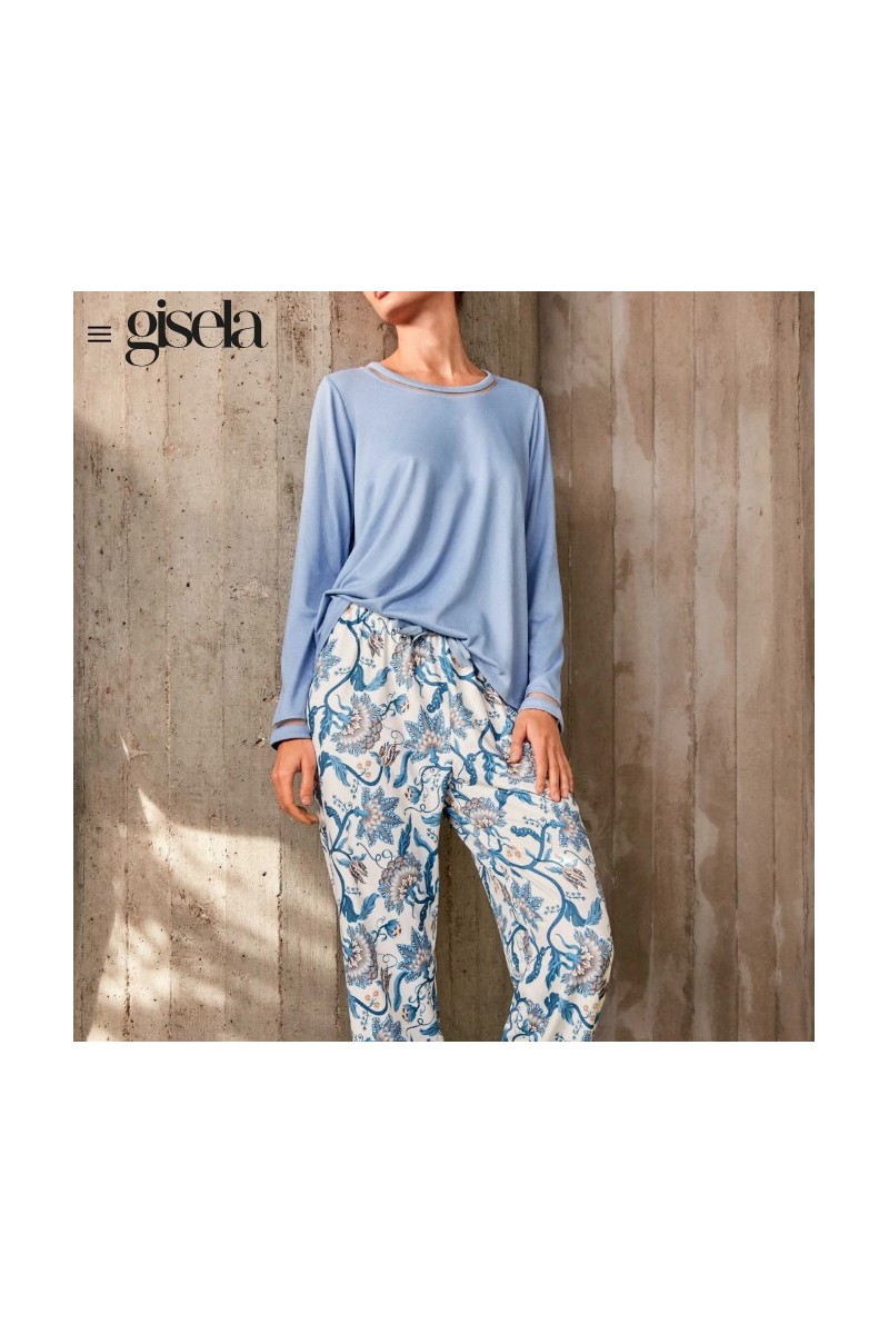 2 20440S GISELA PIJAMA MUJER PANTALON FLORAL